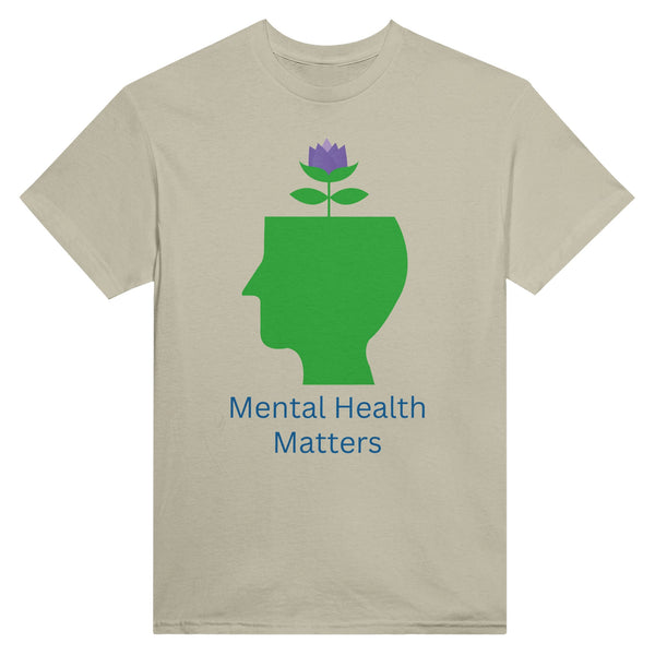 Wear Your Support - Mental Health Matters T-Shirt - Sand - Print Material