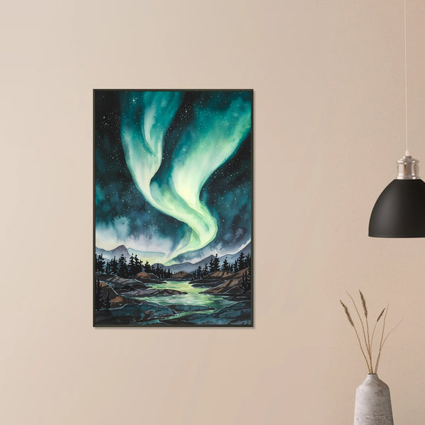 Northern Lights Wall Art – A Celestial Gift - Default Title - Metal Framed Posters