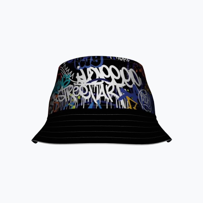 Street Art Swagger - Graffiti-Style Bucket Hat - - Hats