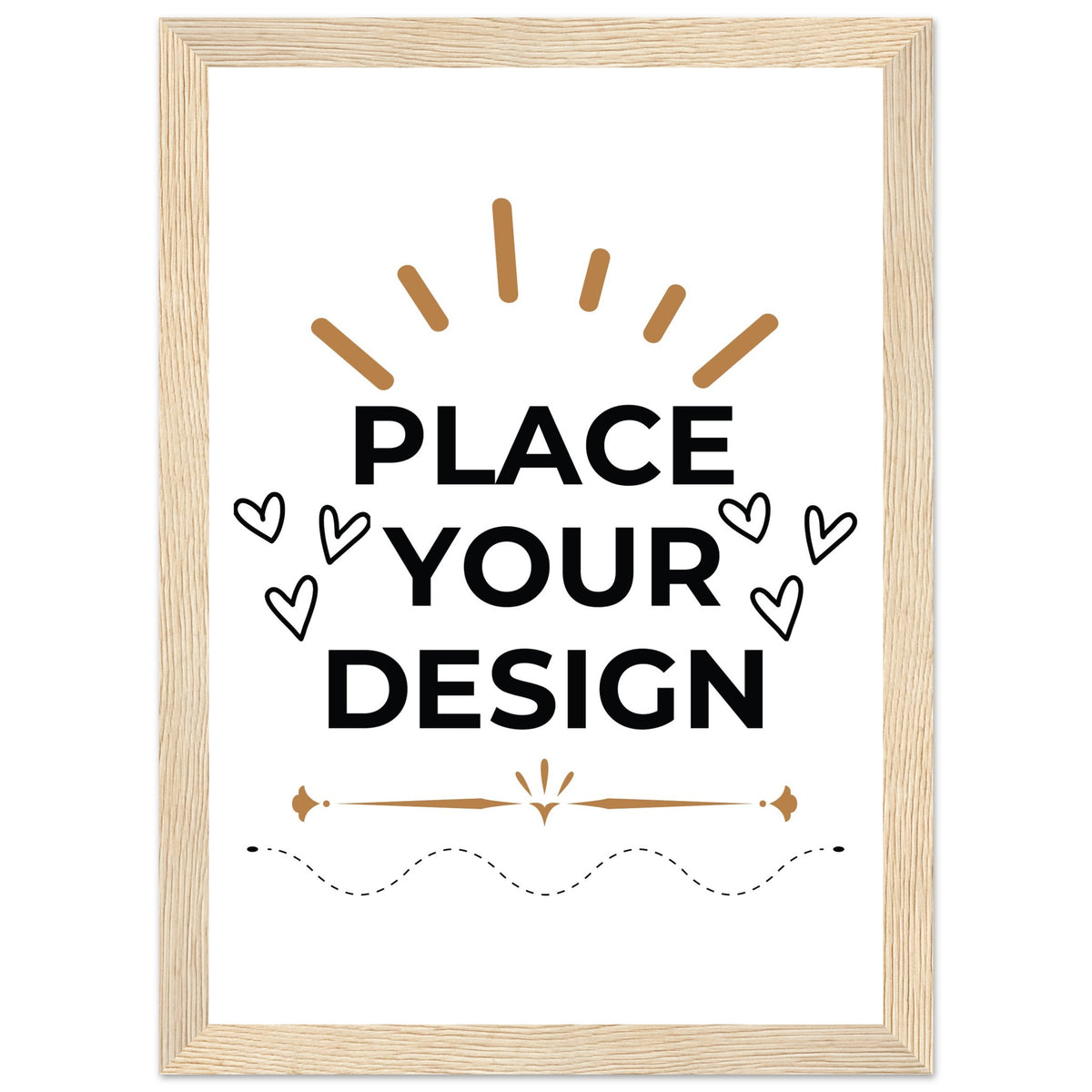 Art on Display - Ready-to-Hang Wooden Framed Customizable Poster - A4 21x29.7 cm 8x12″ Wood frame - Wooden Framed Posters