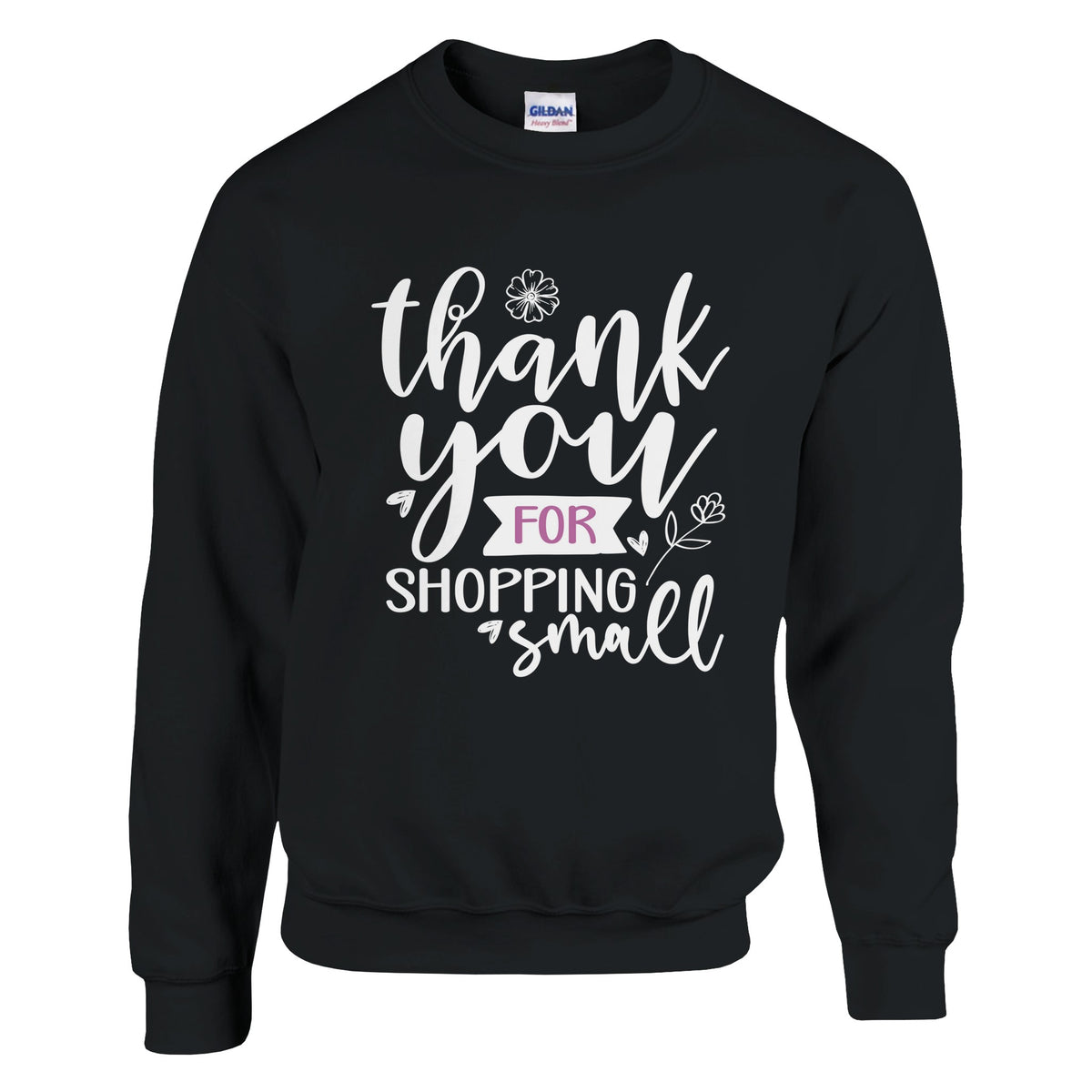 Gratitude in Style - 'Thank You' Statement - Black - Sweatshirt