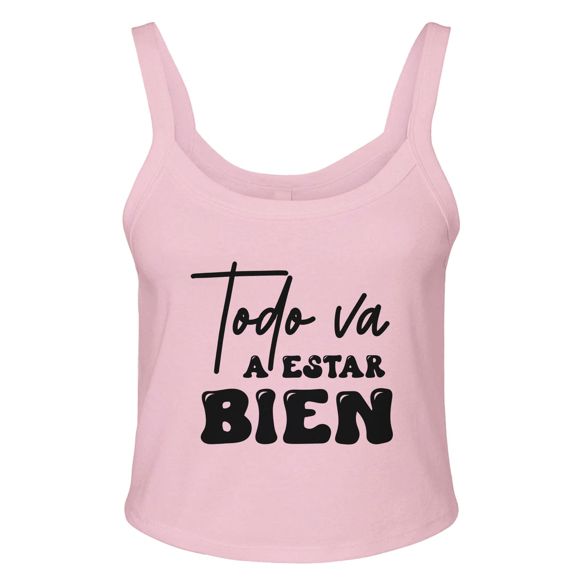 Comfort in Words - Toda Va a Estar Bien - solid pink blend - Tank Tops