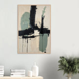 Minimal & Moody – Abstract Poster Gift for Him - Wood frame - Wooden Framed Posters