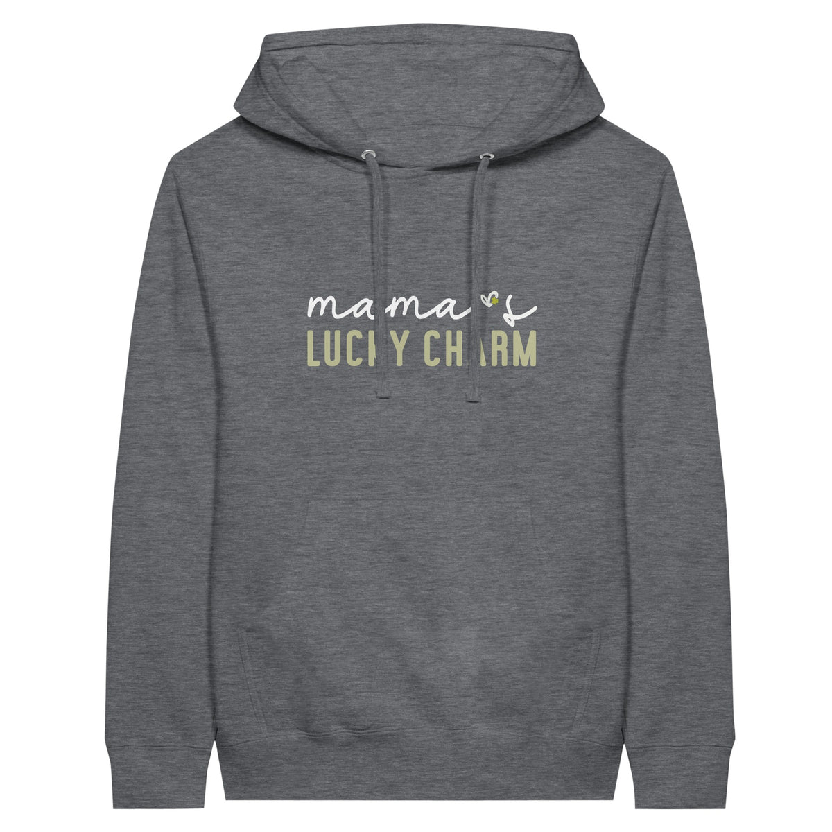 Mama's Lucky Charm - A Hug in Every Stitch - Charcoal Heather - Print Material