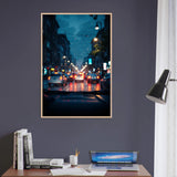 Bonfire Serenity – Framed Art Gift for Adventurers - Wood frame - Wooden Framed Posters