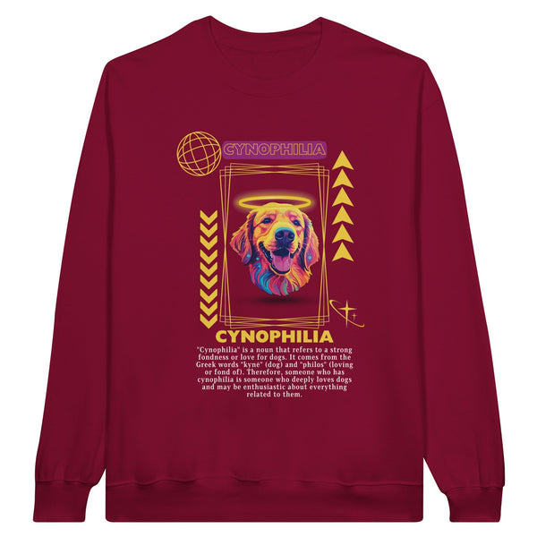 Divine Doggo - Cynophilia's Colorful Charm - Cardinal Red - Unisex Sweatshirts