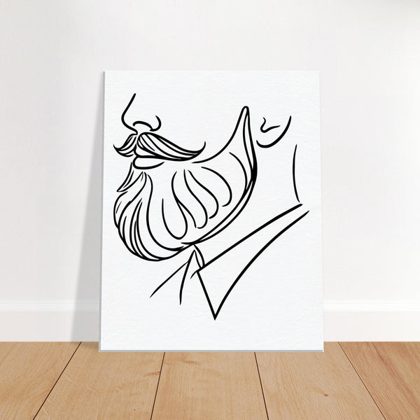 Gentleman's Profile - The Art of a Bearded Muse - - Canvas Prints