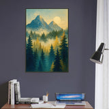 Gift Tranquil Sunrise – Mountain Metal Framed Poster - - Metal Framed Posters