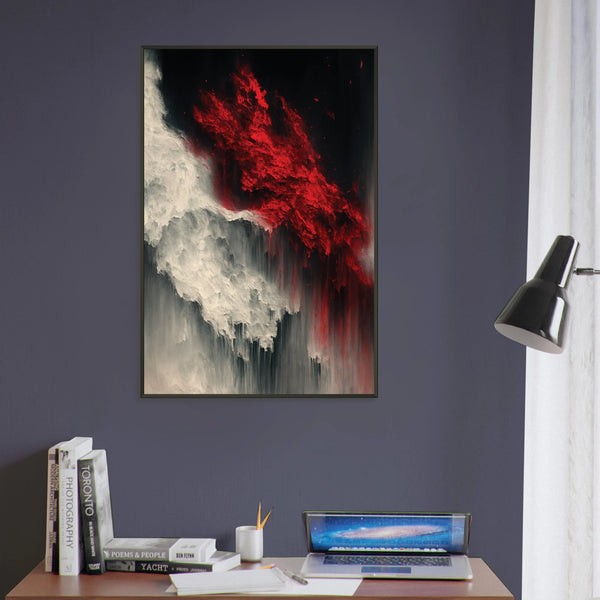 Gift Bold Contrast – Abstract Metal Framed Poster for Décor - - Metal Framed Posters