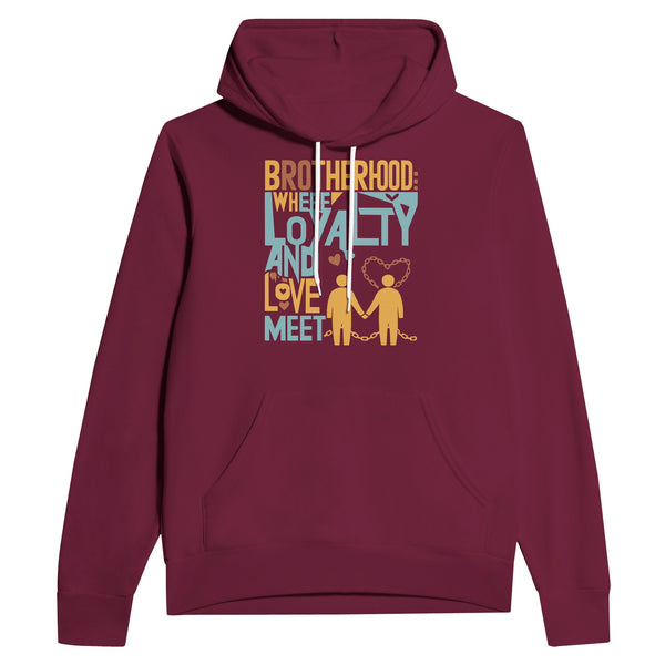 Brothers Forever – Connected by Loyalty and Love - Maroon - Hoodies