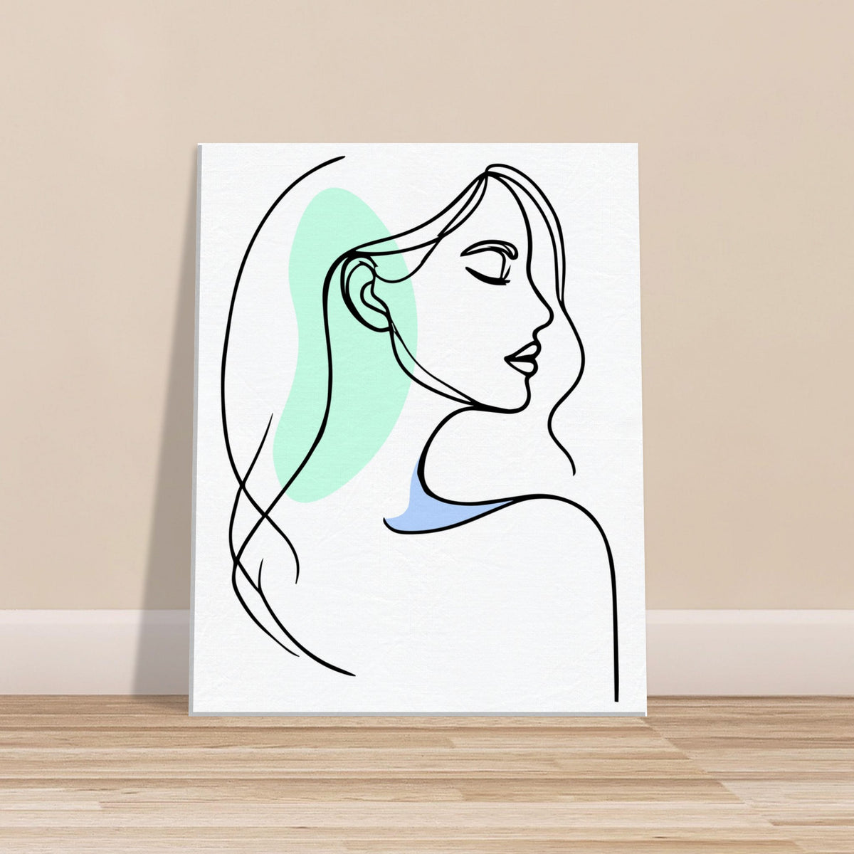 Graceful Contours - Abstract Female Silhouette on Canvas - - Canvas Prints