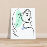 Graceful Contours - Abstract Female Silhouette on Canvas - - Canvas Prints