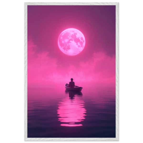 Moonlight Escape – Wooden Framed Poster - - Wooden Framed Posters