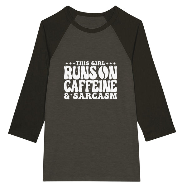 Running on Caffeine and Sarcasm - A Wearable Memory Maker - Black Heather Black -