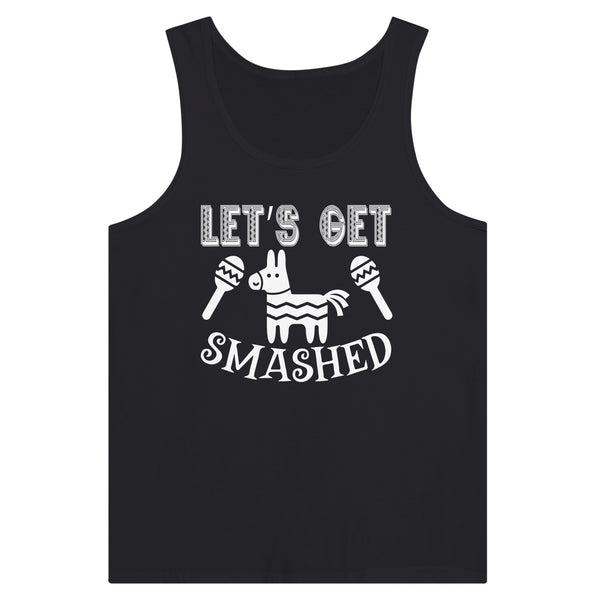 Beach Party Vibes - 'Let’s Get Smashed' Summer Wear - Black - Tank Tops