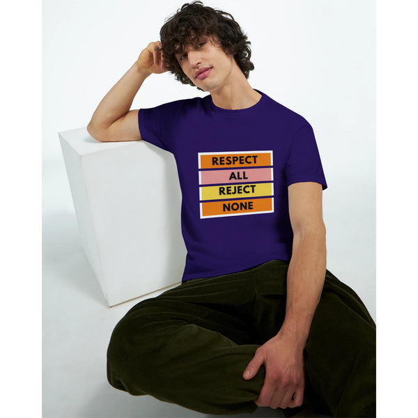 Respect All, Reject None - A Bold Statement - Purple - T-shirts