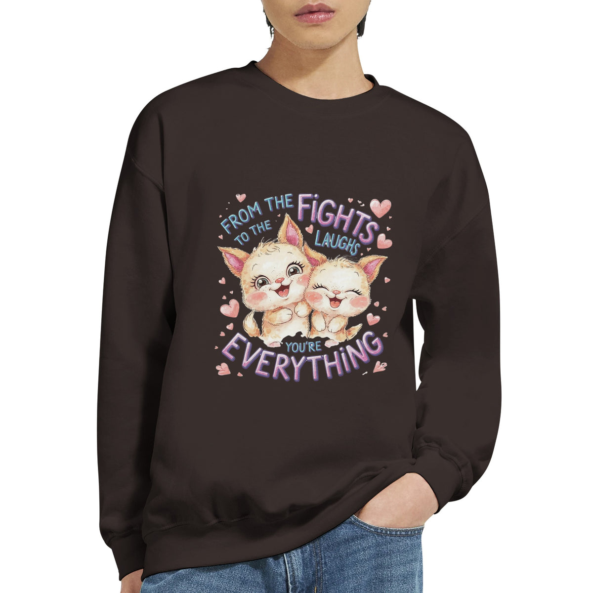 All the Fights, All the Love - Celebrate Your Brother - Dark Chocolate - Sweatshirts