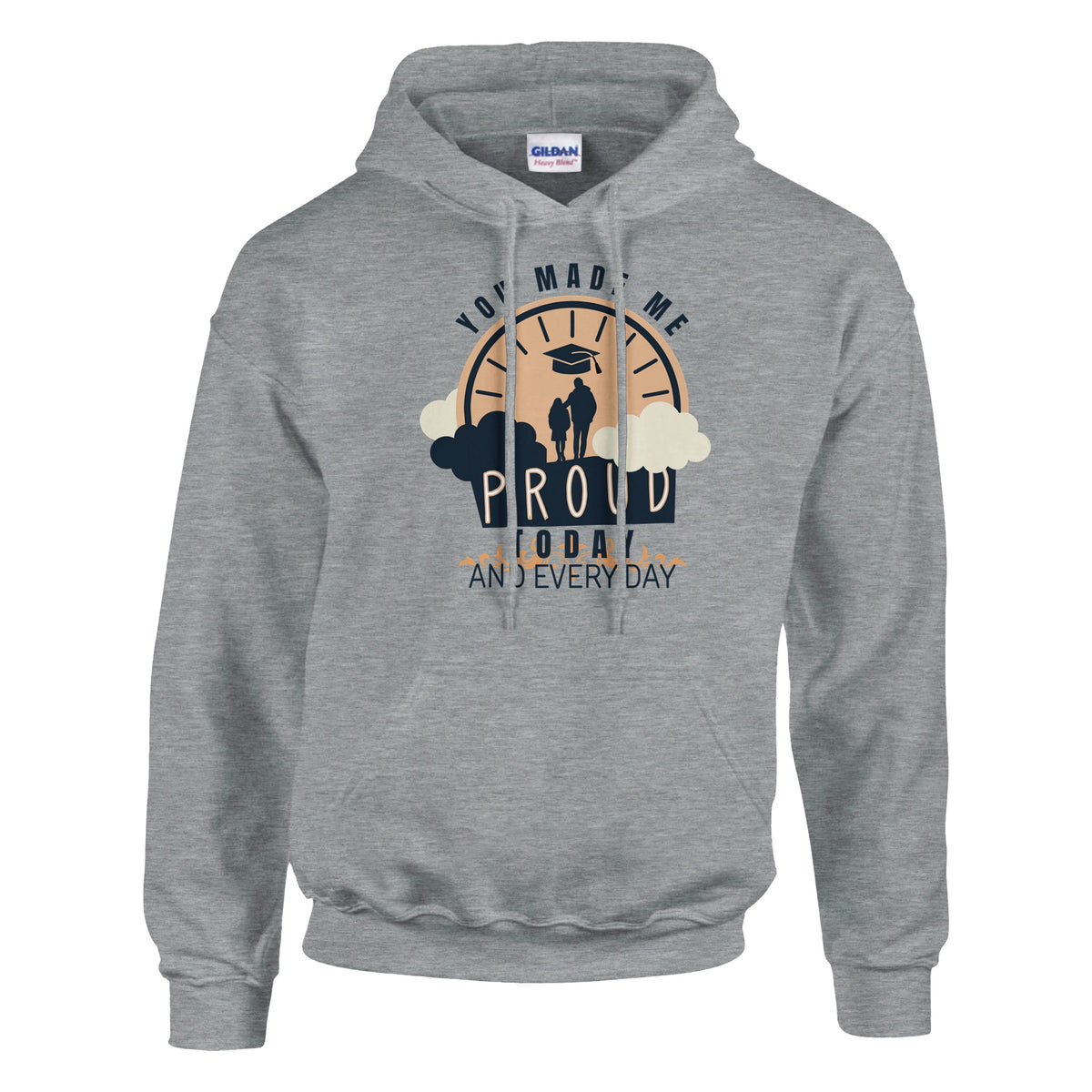 Echoes of Achievement - Graduation Day Glory - Ash - Hoodies