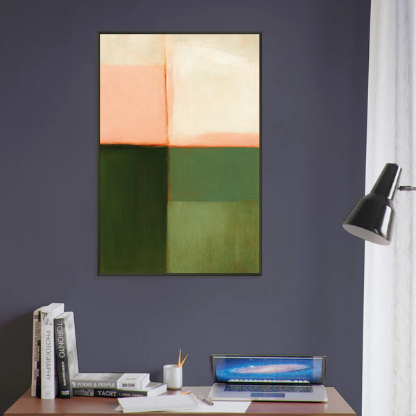 Calming Color Blocks – Metal Framed Abstract Poster Gift - - Metal Framed Posters