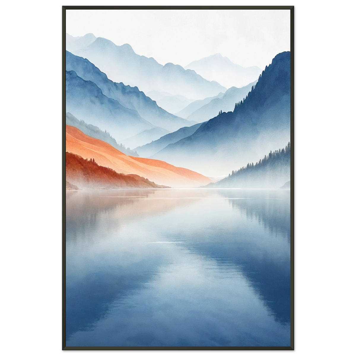 Mountain Reflections - Metal Framed Poster - - Metal Framed Posters