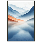 Mountain Reflections - Metal Framed Poster - - Metal Framed Posters