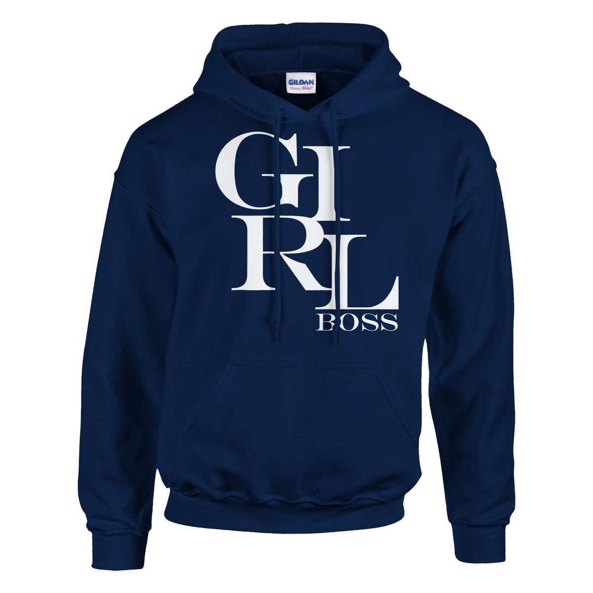 GIRL BOSS - Empowerment in Every Stitch - Navy - Hoodies