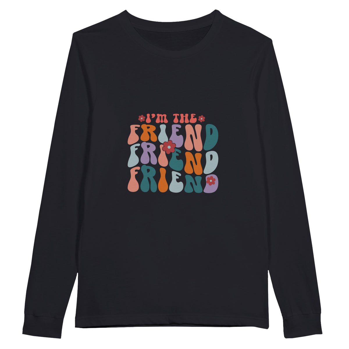 Friendship in Layers - Embrace Every Shade of 'Friend' - Black - Long Sleeve T-shirts