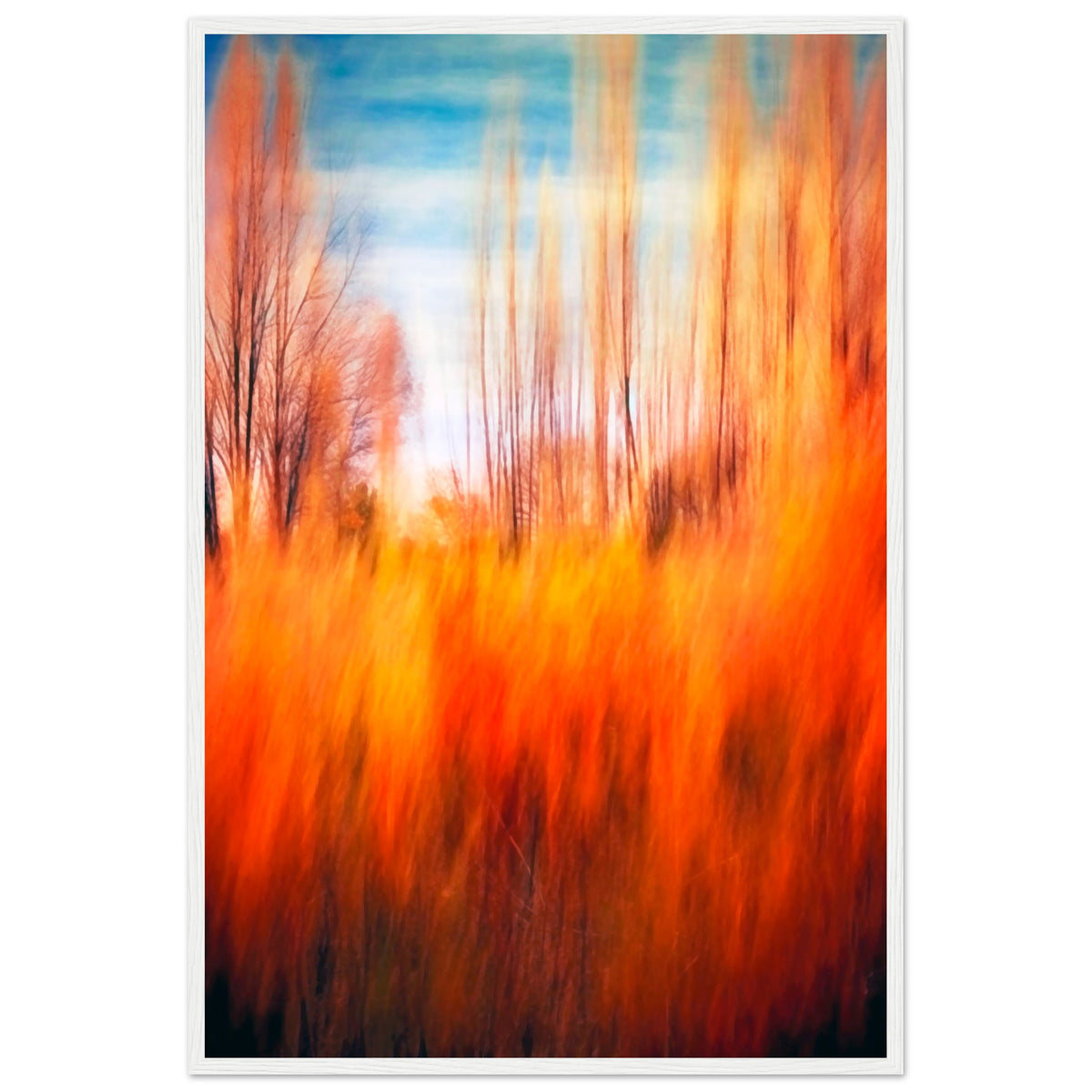 Autumn's Embrace - Framed Premium Poster - 60x90 cm 24x36″ White frame - Wooden Framed Posters