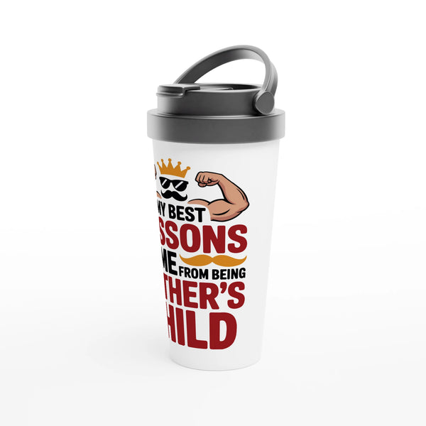 Strong Like Dad – Stainless Steel Mug - - Mugs
