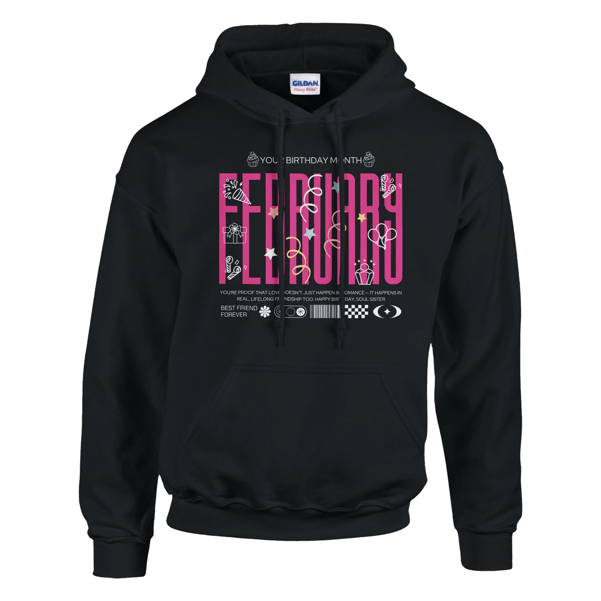 Gildan Hoodie for Soul Sisters by Month - February - Hoodies