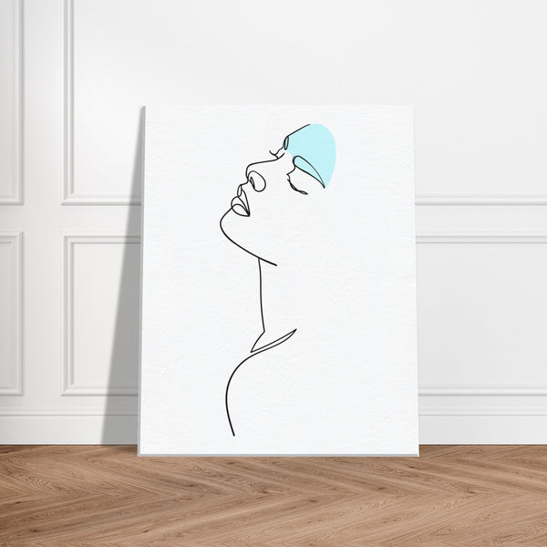 Whispers of Art - Minimalist Face Canvas - - Canvas Prints