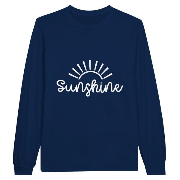 Everyday Sunshine - Classic Cotton Longsleeve - Navy - Long Sleeve T-shirts