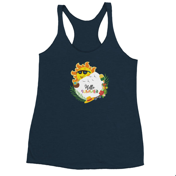 Radiant Reminiscence - Hello Summer Tank Top - Indigo - Tank Tops