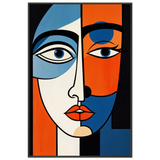 Artistic Facets - Contemporary Face Decor - - Metal Framed Posters