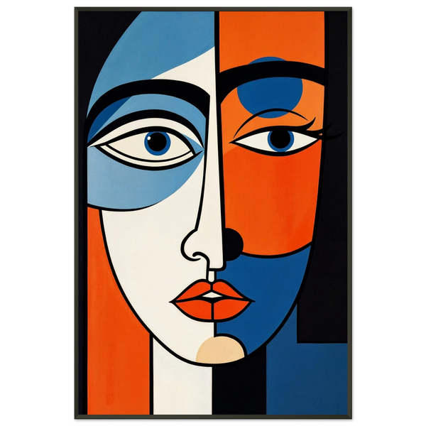 Artistic Facets - Contemporary Face Decor - - Metal Framed Posters