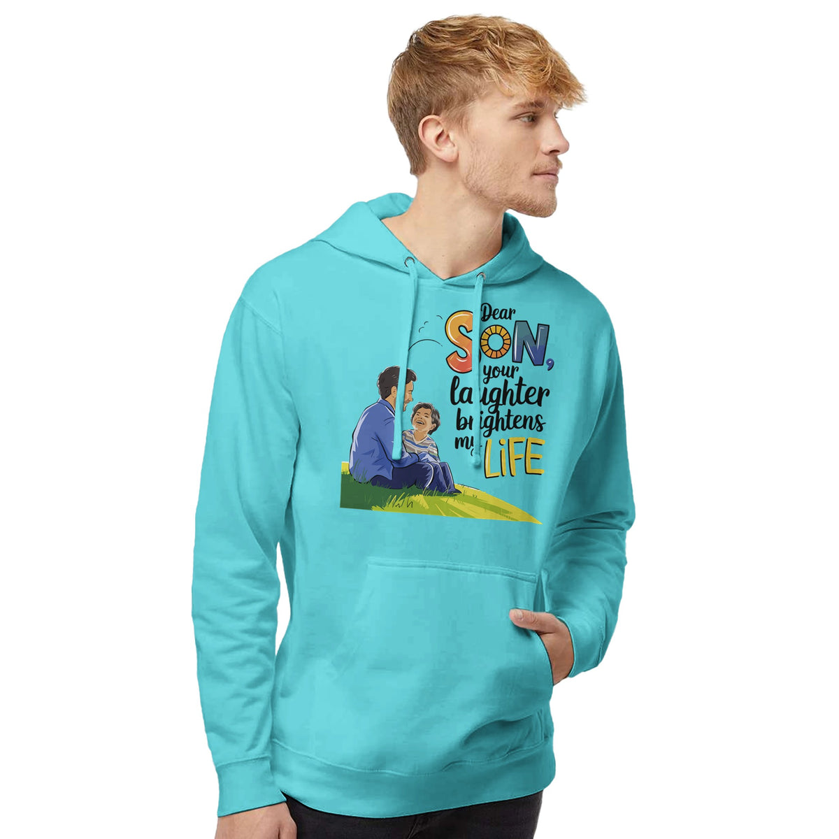 Brighten My Life - A Father's Love in Every Stitch - blue aqua - Sweatshirts