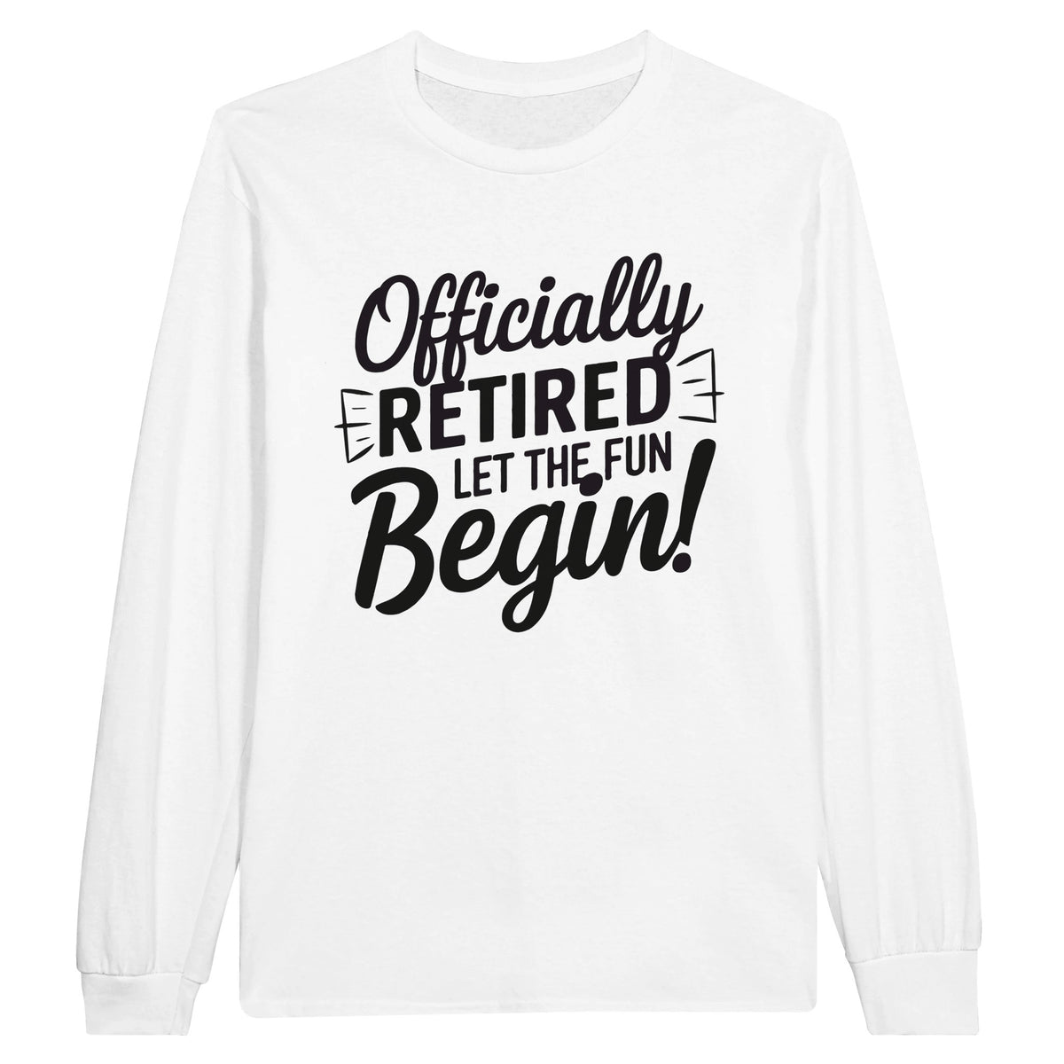 Officially Retired Long-sleeve Tee for Colleagues - White - Long Sleeves T-shirts