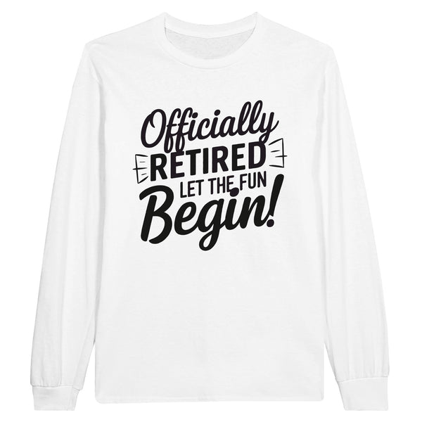 Officially Retired Long-sleeve Tee for Colleagues - White - Long Sleeves T-shirts