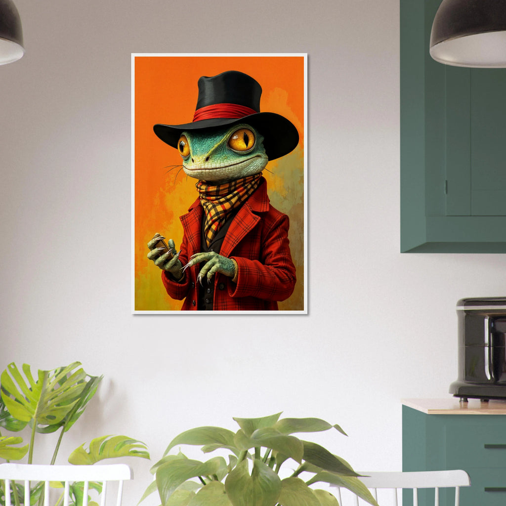 Style Meets Quirk – Perfect Gift Poster for Him - White frame - Wooden Framed Posters