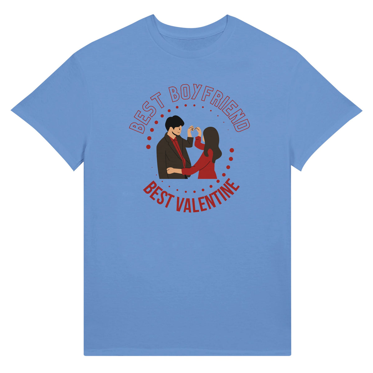 Best Boyfriend, Best Valentine - Romantic Tee for Him - Carolina Blue - T-Shirt
