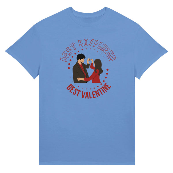 Best Boyfriend, Best Valentine - Romantic Tee for Him - Carolina Blue - T-Shirt
