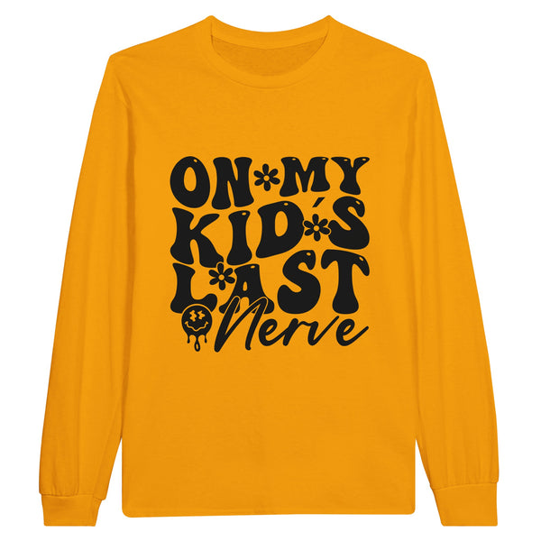 Momma's Last Straw - ON MY KID'S LAST NERVE Emblem Shirt - Gold - Sweatshirt