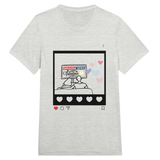 Love Broadcast - Happy Valentines Tee - Solid White Triblend - Print Material