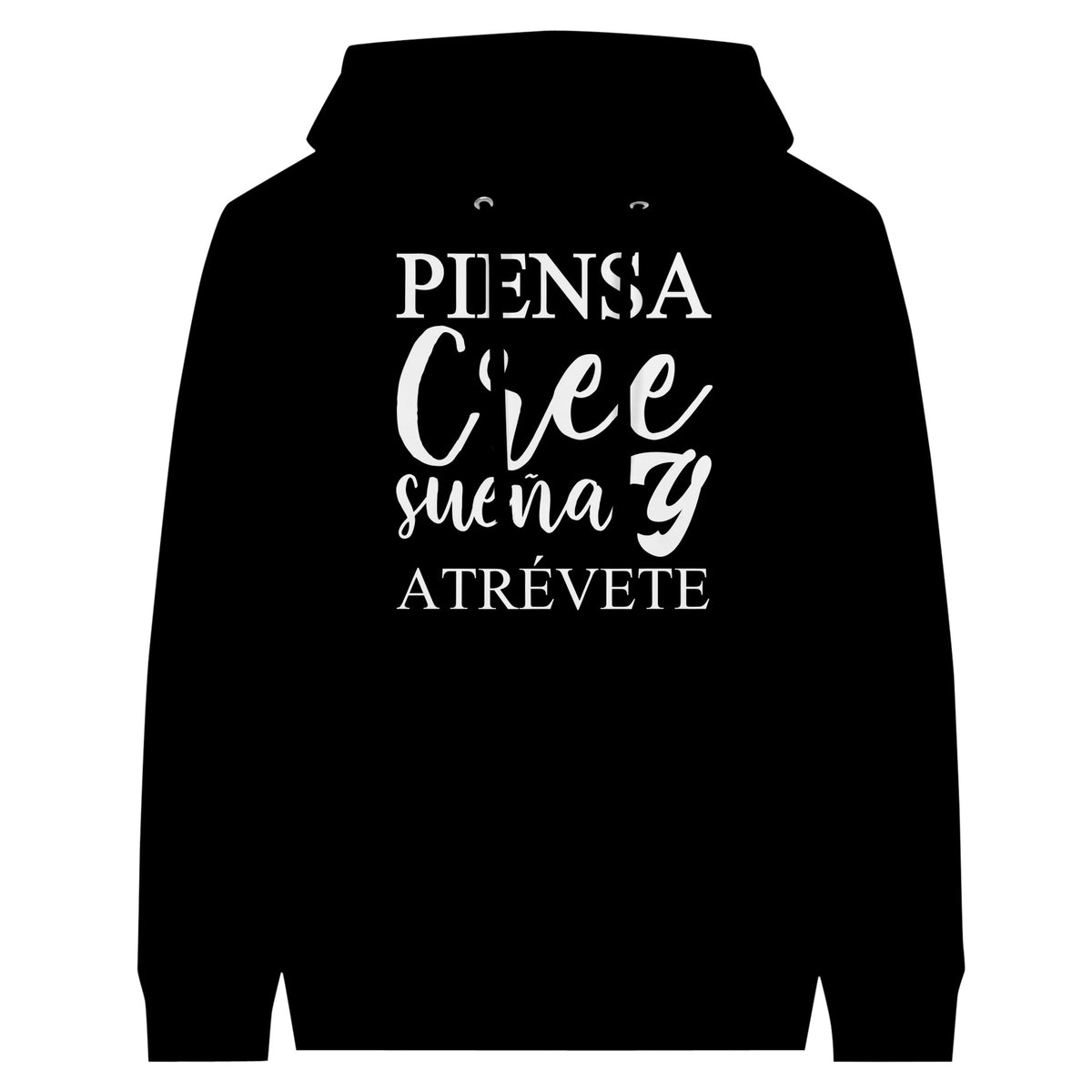 Empowerment in Motion - 'Piensa, Cree, Sueña, Atrévete' Hoodie - Black - Hoodies