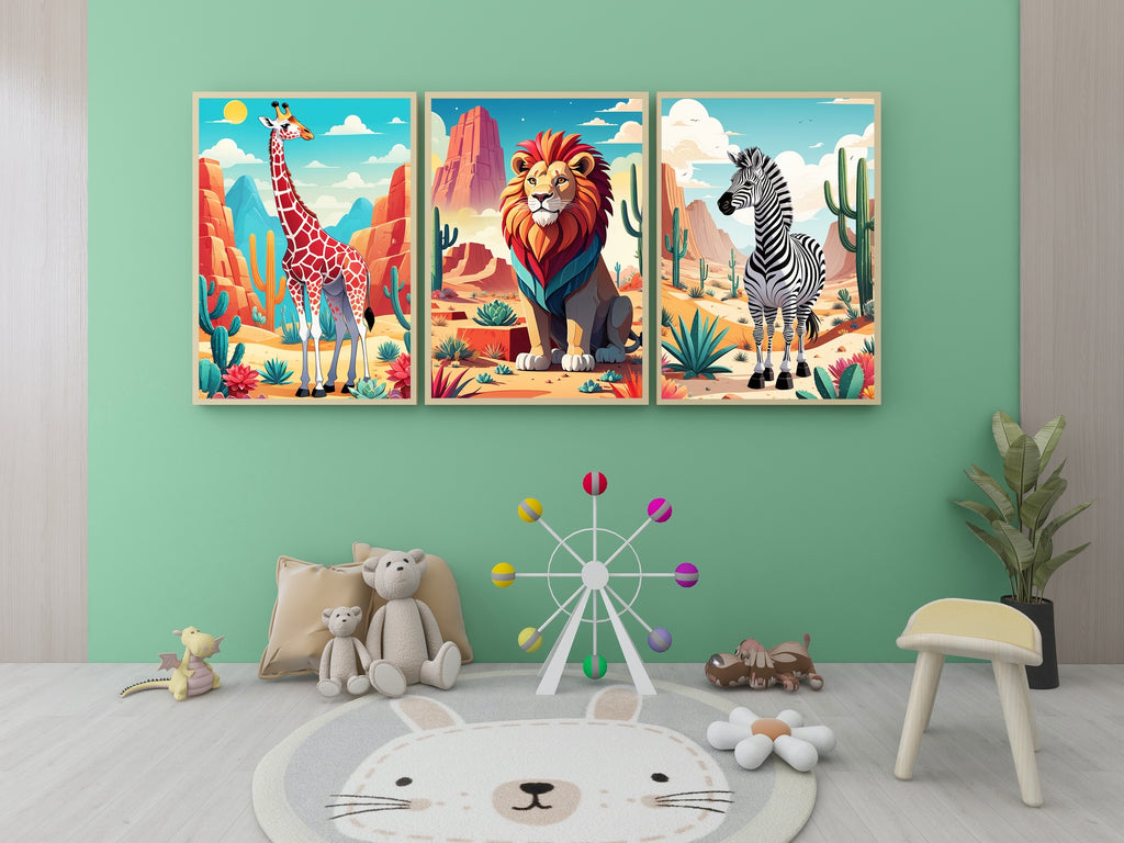 Desert Dwellers - A Majestic Trio - 24x36 - Framed Posters