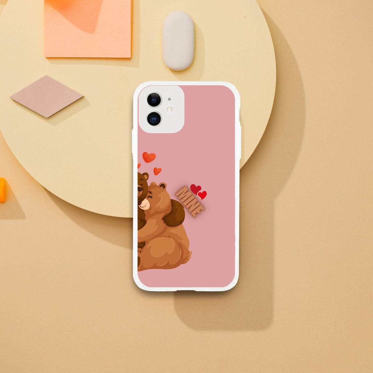 Bear Hugs Forever - Matching Couple Phone Cases - iPhone 12 Female Teddy Bear - Tech Accessories