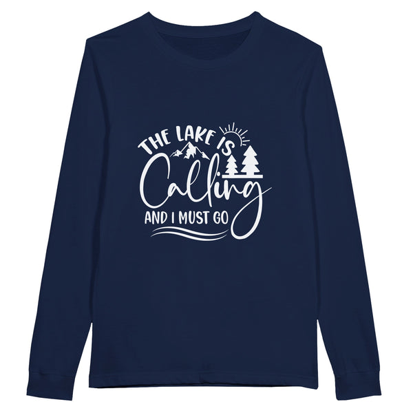 Serenity Beckons - Long Sleeve Cotton Classic - Navy - Sweatshirt