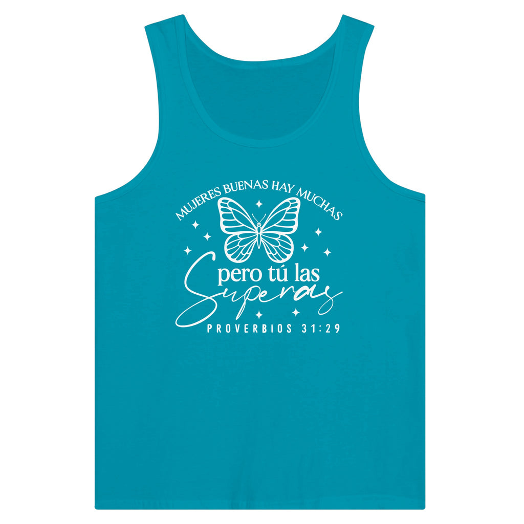 Exceeding Virtue - 'Mujeres Buenas Hay Muchas' - Teal - Tank Tops