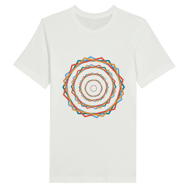 Vibrant Memories-Colorful Circles Tee - White - Print Material