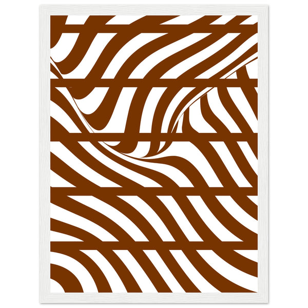 Flowing Lines - Contemporary Wall Art - 30x40 cm 12x16″ White frame - Wooden Framed Posters